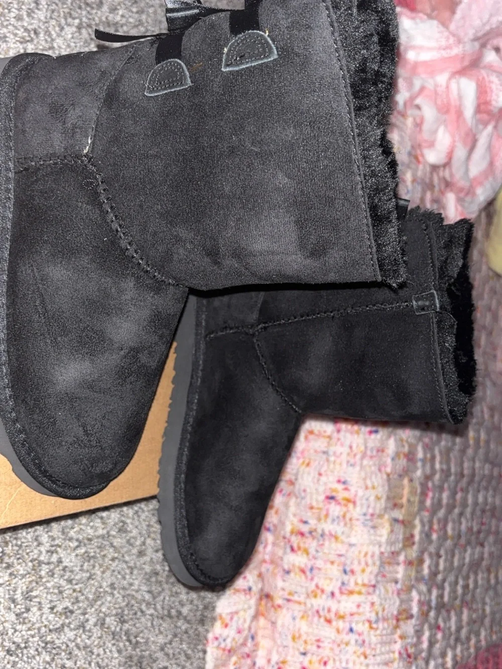 Black Boots with Bows